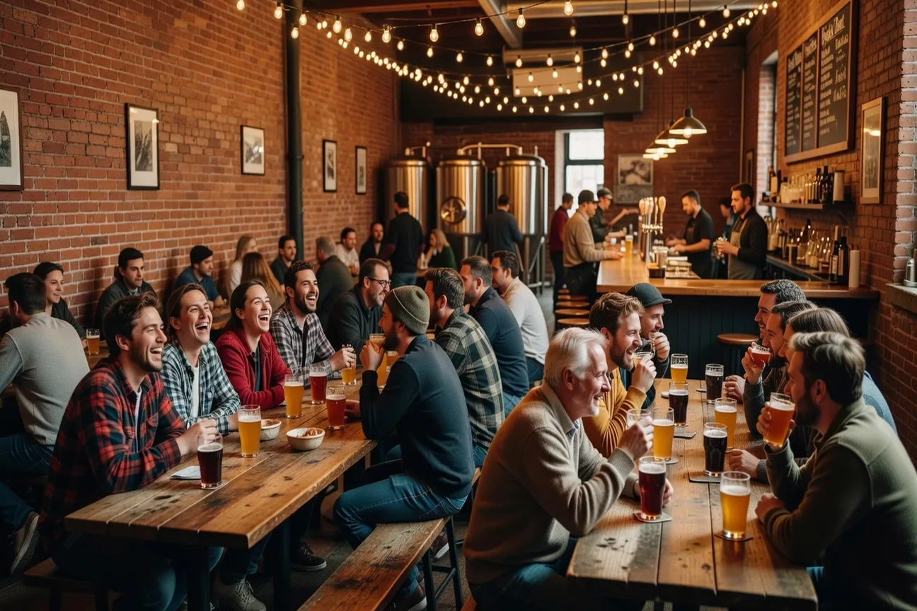 Brewery founder pouring a fresh pint at an Ottawa taproom