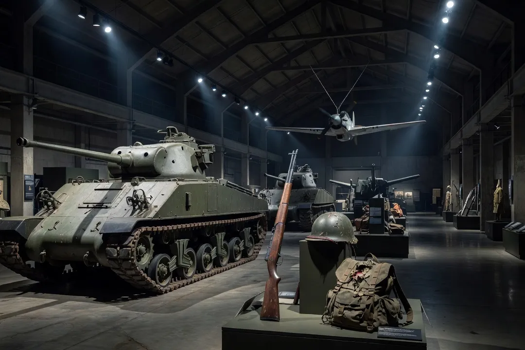 Exhibit hall inside the Canadian War Museum in Ottawa