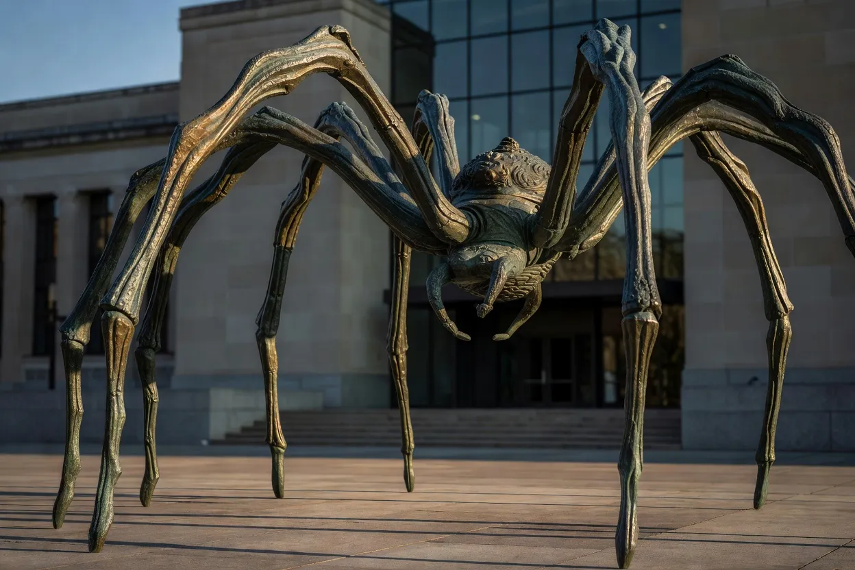 The Maman giant spider sculpture by Louise Bourgeois outside the National Gallery of Canada in Ottawa