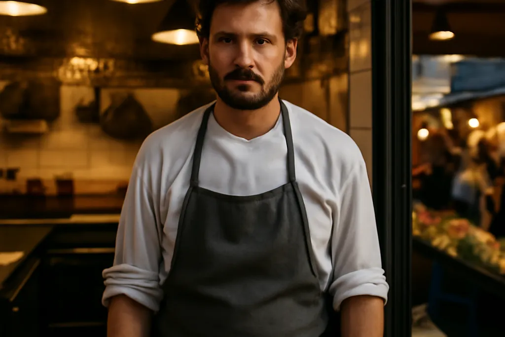 ByWard Market chef portrait in a bustling Ottawa kitchen