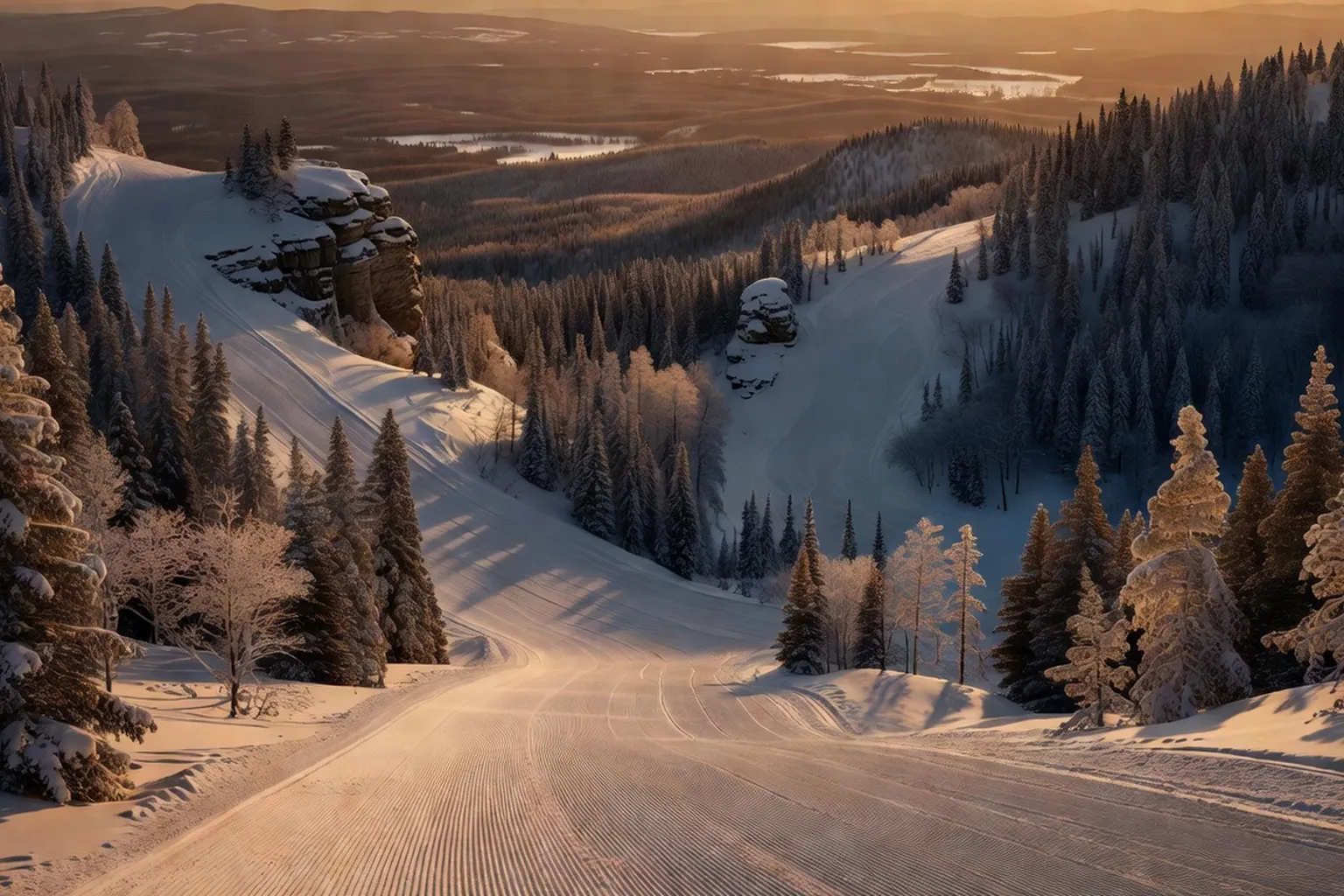 Editorial wide shot for Calabogie Peaks - the ski escape from Ottawa