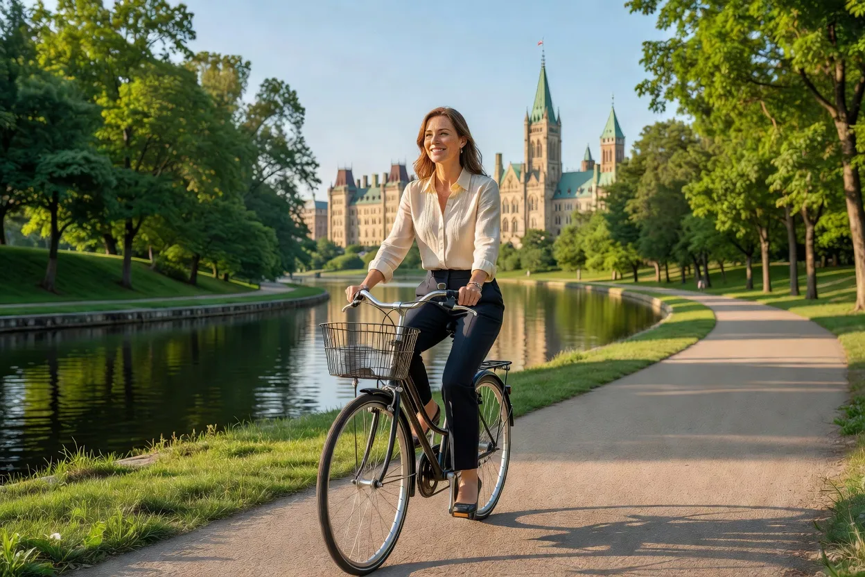 Editorial wide shot for Ottawa Cycling and Biking Guide